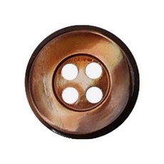 ButtonKing 真貝殼鈕扣 13mm RS-02, 8個, 棕色
