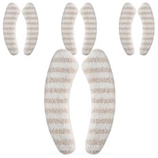 PEONIST 條紋黏貼式馬桶坐墊套 4入組, 1套, 米色