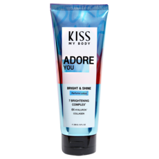 kissmybody 香水身體乳 Adore You, 亮白光澤, 7重亮白複合配方, 8倍玻尿酸膠原蛋白, 226g, 1條