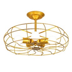 Honey Comb 北歐工業風風扇形半吸頂五燈 KC2213-85 50 x 25cm, 金色