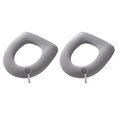 PEONIST TAG 提把布質馬桶坐墊 2件組, 1套, 灰色