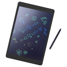 지니큐 컬러글씨 보드 칠판 메모 낙서 드로잉 전자노트, 블랙, LCD-K1250C