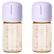 JOHANSON bebis 嬰幼兒用 PPSU 無奶嘴 易清洗奶瓶 雙入組, 薰衣草紫, 2個, 170ml