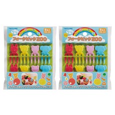 토루네 아기자기 포크 ZOO 4종 x 2p x 2개 세트 P3478, 1세트