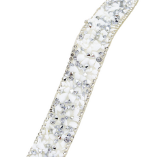 Misoroun 珠寶水鑽裝飾貼紙 3cm, 白色線條, 1個