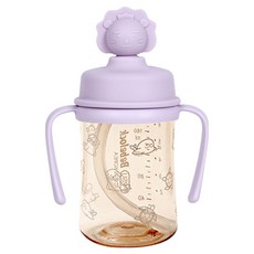 Bebelock 嬰幼兒用PPSU矽膠頂蓋吸管杯, 210ml, 1個, 薰衣草色