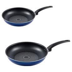 Balunfini 電磁爐 IH Xylan 塗層平底鍋 2件組, 1套, 平底鍋 20cm + 平底鍋 26cm, 混色