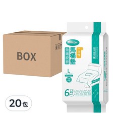 拋棄式馬桶坐墊紙 6張, 藍色, 20包