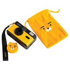 Kakao Friends Koreks Edition重複使用底片相機 Ryan+鏡頭蓋+收納包+背帶組, 1套, 單一商品