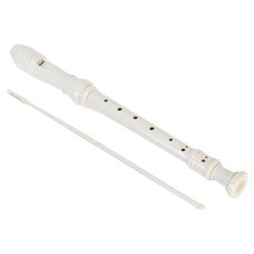 Finest One 德式 8孔 G調 直笛, 白色, 1個