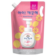 아이깨끗해 항균 폼 핸드솝 리필 레몬향, 1.8L, 1개