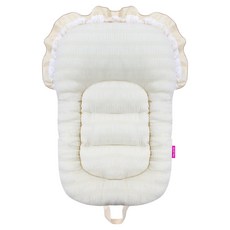 Manito Pet 狗狗推車內墊 枕頭一體式 靠背兩用坐墊, 波紋米色, 1個