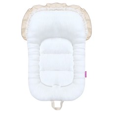 Manito Pet 狗狗推車內墊 枕頭一體式 靠背兩用坐墊 靠墊, 波紋白色, 1個