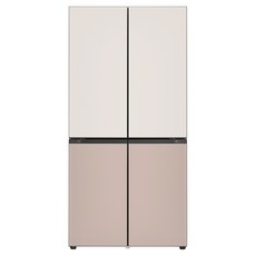 LG전자 [색상선택형] 디오스 오브제컬렉션 STEM 베이직 Fit 앤 Max 상냉장 하냉동 601L 4도어 양문형 냉장고 방문설치, M626GGA052S