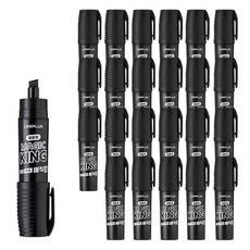 Lineplus Magic King 7~8mm 大容量油性麥克筆, 黑色, 24個