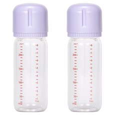 요한손베비스 유아용 안심유리 젖병 트윈팩, 2개, 라벤더, 240ml
