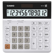 카시오 사무용 와이드 일반 계산기 대형 DH-12, 화이트, 1개