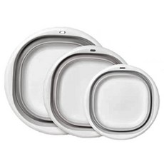 Saenghwalgongsik 多用途折疊式臉盆 大 + 中 + 小 套組, 1套, 單一顏色