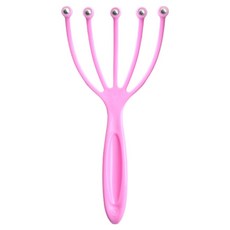 B2WIN 指壓頭皮5爪按摩器, 1個, 粉紅色