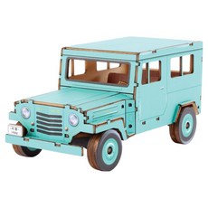 YoungModeler 英工房 韓國首個汽車迷你發動汽車DIY立體拼圖木質模型, 1個