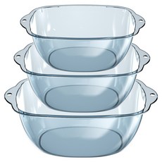 Joinmade 多用途透明臉盆 小型 + 中型 + 大型 套組, 1套, 藍色