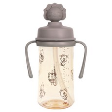 Bebelock 嬰幼兒用PPSU矽膠頂蓋吸管杯, 270ml, 1個, 巧克力色