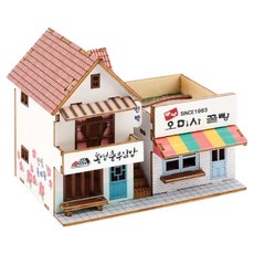 YoungModeler 英工房 迷你五味寺蜂蜜麵包 統營忠武飯捲 DIY 立體拼圖 木製模型, 1個, 混合色