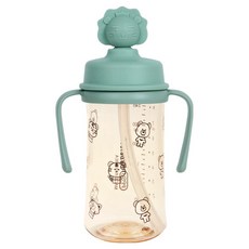 Bebelock 嬰幼兒用PPSU矽膠頂蓋吸管杯, 270ml, 1個, 深綠色