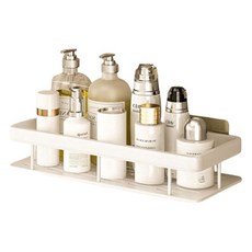 에스앤큐 무타공 튼튼한 욕실 선반, 화이트, 1개