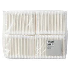 JAJU 每日使用的衛生大容量紙質棉花棒, 白色, 1個