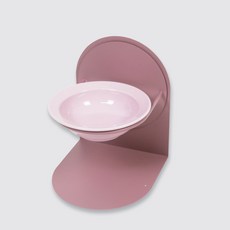 EGUEGU 寵物高度可調磁吸餐碗, 1個, 粉紅色