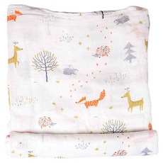 OhBabyLying 多功能紗布包巾, 110x120 公分, N13 狐狸森林