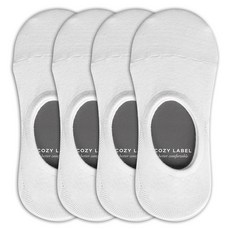 코지라벨 여성용 앞코2겹 탄탄한 딱붙 페이크삭스 작은발 4켤레 세트