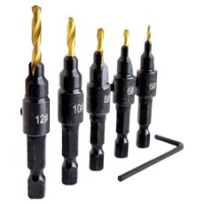 vavelop 木工用鈦金雙層鑽頭5件組, 1套