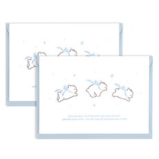 DASH&DOT Fluffy Love 凸版印刷留言卡 03 Snuggle Bear, 混合顏色, 2個