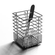 JVR 全不鏽鋼直立式餐具籃 S, 銀灰色, 1個