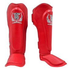 탑킹복싱 리본 SL 킥복싱 정강이 보호대, 레드, 1세트