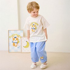 mollimelli friends 兒童透氣Coco Together八分家居服上下套裝