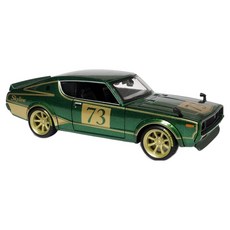 Maisto 1:24 1973 Nissan Skyline 2000GT-R改裝車 Tokyo Mods Met. Green with 73, 1個, 混合色