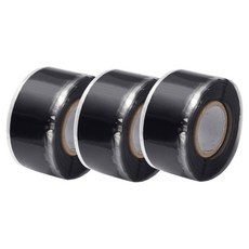 Market Plan 高彈性自黏矽膠修補膠帶 黑色, 3個