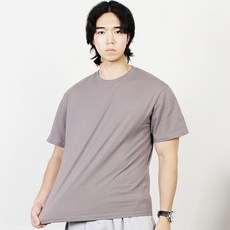 더마인드 남성용 기본 라운드티 16수 오버핏 반팔티 WS504
