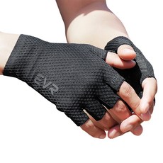 運動自行車半手套 雙手佩戴組 LX003, 1組, 黑色