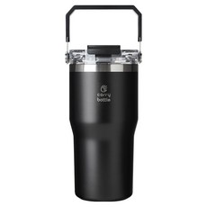 carry bottle Dual Flow 頂部提把隨行杯, 黑色, 630ml, 1個