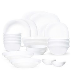 Bacile Real 6人份家用碗盤餐具組 36件組, 1套, 白色