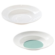 HANKOOK CHINAWARE 骨瓷 Cooing 雙人義大利麵碗組, 1套, 白色, 綠色