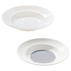 HANKOOK CHINAWARE 骨瓷 Cooing 雙人義大利麵碗組, 1套, 白色, 灰色