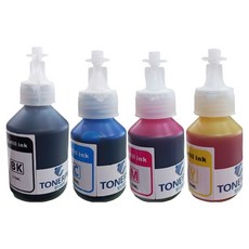 토너피아 브라더 호환잉크 검정 BT-D60 + 색상 3종 BT-5000 세트, 검정, 파랑, 빨강, 노랑, 1세트