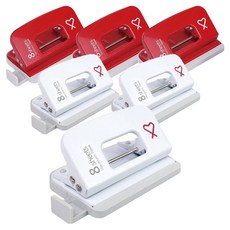 buyhearts 2孔迷你固定打孔機 B-M2H, 6個, 隨機出貨