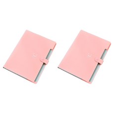 왁스토어 파일케이스 바인더 A4, 핑크, 2개