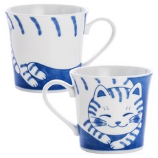 Airindo 貓咪系列馬克杯, 2個, 條紋貓